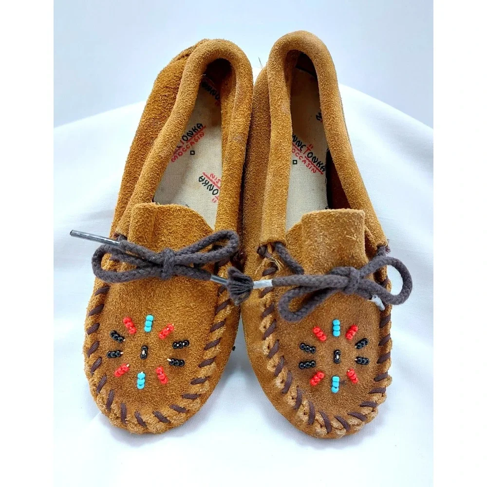 Genuine Minnetonka Kids  Moccasins‎ Size Children 12